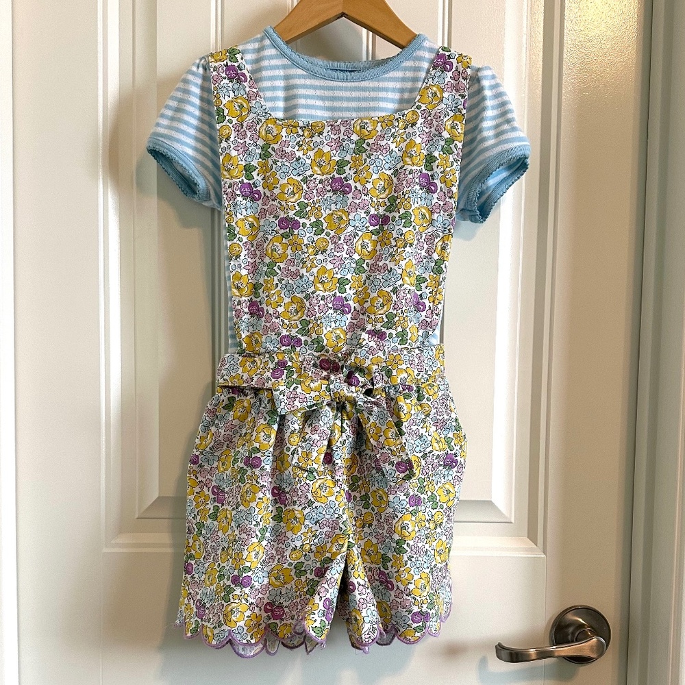 Mini Boden Girls Shorts Overall Set Size 8/9